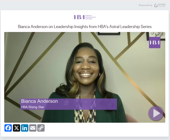 Bianca Anderson sharing leadership insights in the HBA Astral Leadership Series
