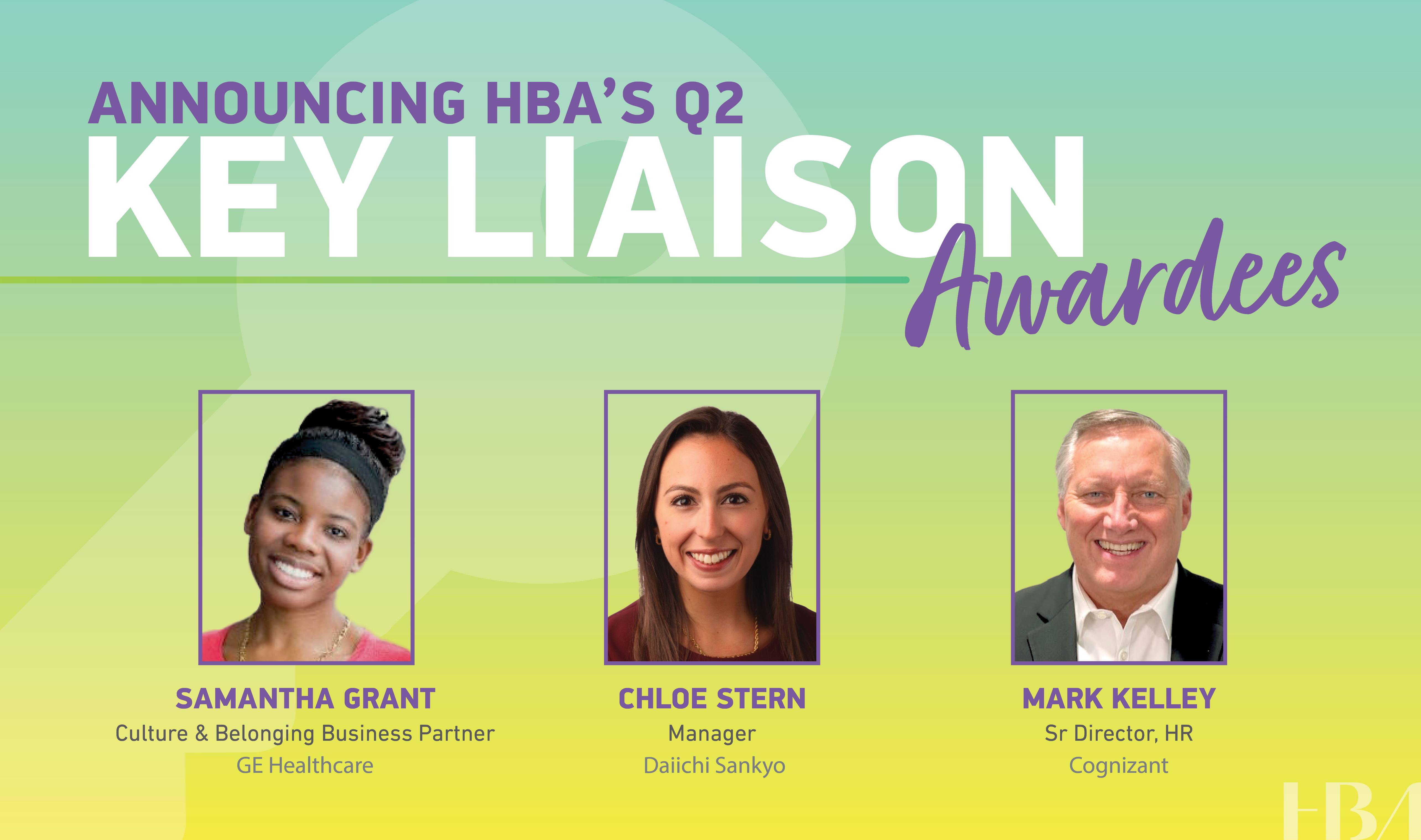 HBA Q2 Key Liaison Awardee Headshots