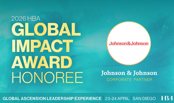 HBA Global Ascension Leadership Experience Announcement Graphic - 2026 Global Impact Award Honoree Johnson & Johnson